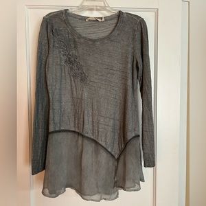 Soft Surroundings gray tunic in XS